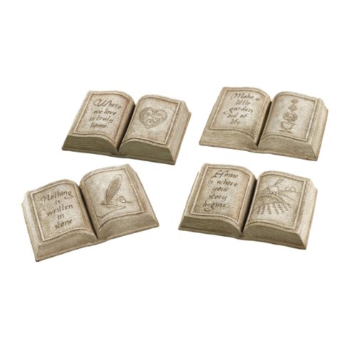 Grasslands Road Garden Mist Open Book Message Plaques Four Styles, Set of 4
