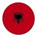 Albania Flag Round Mouse Pad
