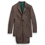 brown plaid suit
