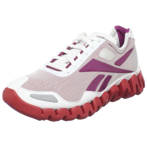 Reebok Women's ZigPulse II Running Shoe,White/Brazenberry/Flash Red,6 M US