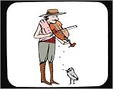 Mouse Pad with man, body, violin, individuals, individual, humans, playing, person, human, persons, musician, people, bird