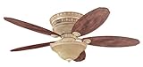 HUNTER HR 20716 52 Ceiling Fan Harvest Wheat W/ Light and 5 Rustic Lodge/Bleached Oak Blades