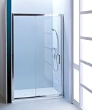 LineaAqua Cameo 48 x 75 Bypass Shower Doors 2 Panel Semi Framed Doors Made of Safety Tempered Glass with Chrome Finish