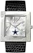 Dallas Cowboys Ladies Chrome Glamour Leather Strap Watch