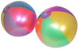 Inflatable Metallic Beach Balls (1 dz)