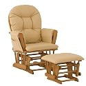 StorkCraftHoopGliderandOttoman,Oak/Khaki