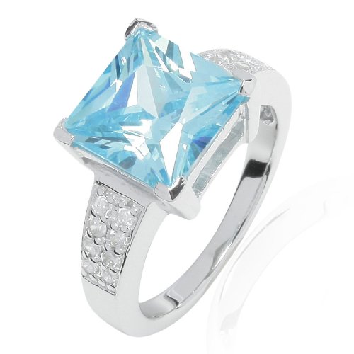Rafaela Donata Argento Classico Damen-Ring 925 Sterlingsilber Zirkonia azur/weiss 58 60800 Preisvergleich