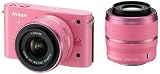 Nikon 1 J1 Systemkamera (10 Megapixel, 7,5 cm (3 Zoll) Display) pink inkl. 1 NIKKOR VR 10-30 mm und VR 30-110 mm Objektive