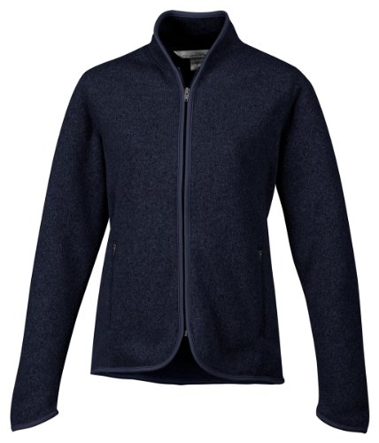 Tri-Mountain Women's Mandarin Collar Sweater Fleece Jacket. NAVY, L On Sale