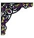 Meyda Tiffany 67140 13 Inch W X 13 Inch H Grapevine With Black Corner Bracket