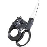 Pixnor Professional Multi-functional Laser Beam Guided Fabric Scissors Infrared Light Laser Scissors (Black)