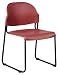 (4 Pack) Stack Chair with Plastic Seat and Back In Burgundy Finish By Office Star