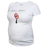 Oklahoma Sooners Ladies White Maternity T-shirt