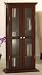 Antiqued CD/DVD Cabinet with Glass Doors