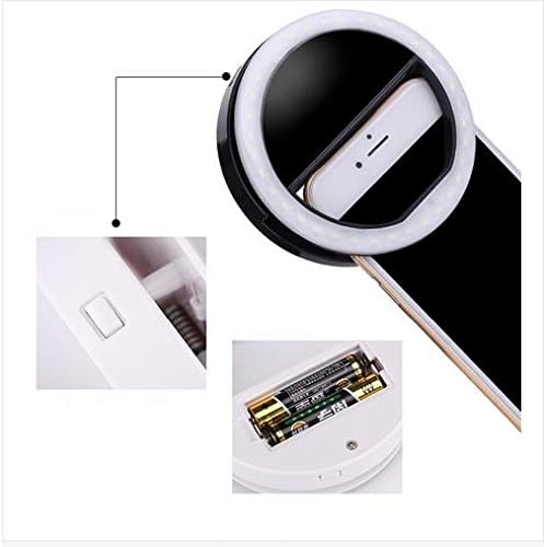 Selfie Ring Light, HLXUN 32 LED Ring Selfie Light Supplementary Lighting Night or Darkness Selfie Enhancing for Photography with Iphones and Android Smart Phones (Black)