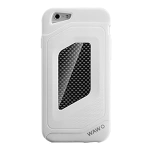 Iphone 6 Case - WAWO Full Protection Carbon Fiber Patch Case for Apple Iphone 6 4.7 Inch (White) by iphone 6 case