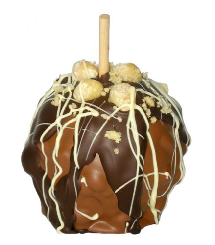 Sugar Free Macadamia Nut Belgian Chocolate Caramel Apple by A Bountiful Harvest