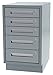 Greene Manufacturing, Inc. DT-1628-3200 Duratech Base Cabinet Desk Height - 16"W x 28"D x 28"H Variable Five Drawer Base, Metal: Structural Gray
