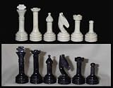 Hand Carved Black Marble Chess Pieces