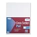 Tops Section Pads with 10 Squares, Quadrille Rule, Letter Size (8.5 x 11), White, 50 Sheets per Pad (35101)