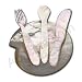 Mother of Pearl Handcarved Caviar Set: one plate, one spoon, one knife and one fork.
