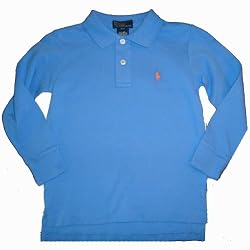 Polo by Ralph Lauren Boys Shirt Size 4T Blue w/ Orange Pony