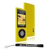 Premium Durable Yellow Skin Silicon Skin Cover Case Protector for Apple iPod Nano 5th Generation 8GB 16GB ( 8 GB 16 GB ) Includes a 4-Inch Determination Hand Strap