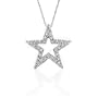 10k White Gold Diamond Star Pendant (.15 cttw, J-K Color, I2-I3 Clarity)