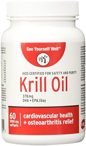 Pure Antarctic Krill Oil: Ultimate Strength Omega 3 EPA & DHA. High Bioavailabiltiy Fast Absorption. IKOS 5 Star Certified Krill Oil Supplement with Astaxantin. Easy to Swallow 1000 mg, 60 Softgels
