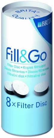 Brita New Fill and Go Water Filter Bottle Filter Disc Refill Cartridge Pack of 8