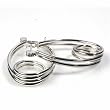 Sterling Silver Plain Hoop Earrings - Size: 33mm