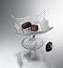 SQUARE FOOTED PLATE - CLEAR CRYSTAL SQUARE PLATE ON FOOT