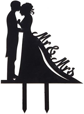 US OFTENBUY LIMITED Sweet Wedding Party Cake Topper Mr &amp; Mrs Bride &amp; Groom Anniversary Inserted Card