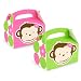 Pink Mod Monkey Empty Favor Boxes (4) Party Supplies