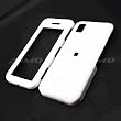 Samsung Instinct M800 Rubberized Snap On Protector Hard Case White Cover
