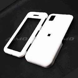 Samsung Instinct M800 Rubberized Snap On Protector Hard Case White Cover