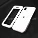 Samsung Instinct M800 Rubberized Snap On Protector Hard Case Leather Paint Cover White