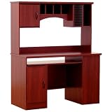 Office Products : Traditional Desk and Hutch - Cherrywood