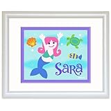 Mermaids White Personalized Print