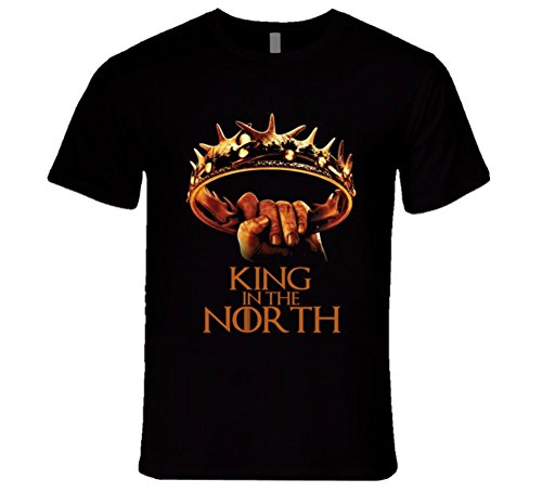 king in the north game of thrones tshirt king in the north crown T Shirt XL Black