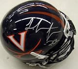 Thomas Jones Signed Virginia Cavaliers Authentic Schutt Mini Helmet