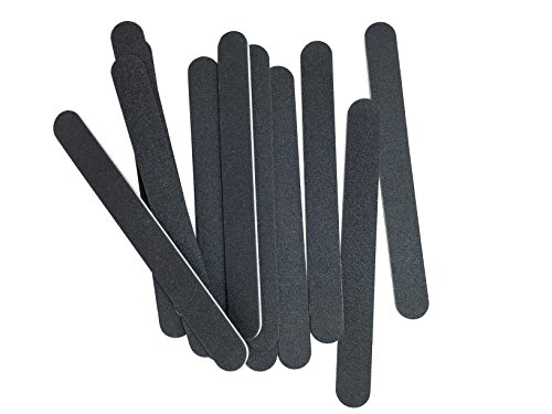 Professional Black Nail Files (Pack of 12) - 6 Grit Sizes Available