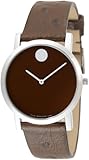 MOVADO Watch:Movado Men's 606221 Museum Brown Leather Strap Brown Dial Watch