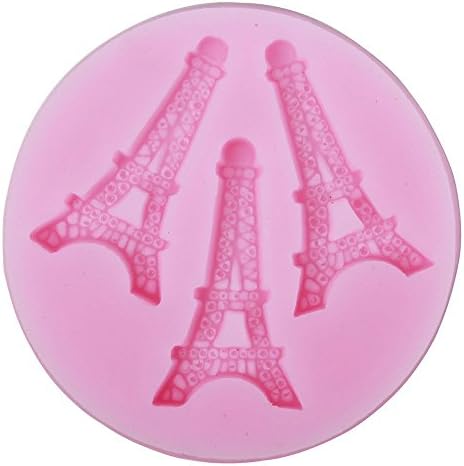 Runde@ Eiffel Tower Shape DIY Cake Decorating Fondant Silicone Sugar Craft Molds,Random Color