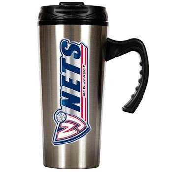 NBA New Jersey Nets 16-Ounce Stainless Steel Travel Mug