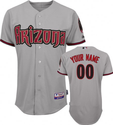 Arizona Diamondbacks - Personalized with Your Name - Authentic Cool Base 2010 Road Grey On-Field Jersey - 44