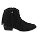 Reneeze AE17 Women's Side Zipper Fringe Low Block Heel Dress Ankle Booties