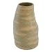 EXP Handcrafted Spring Fresh Terracotta Avant-Garde Vase With Green And Cream Swirl Design