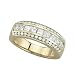 Jewelry : 14K Yellow Gold 1 1/4 ct. Round and Princess Cut Diamond Wedding Band