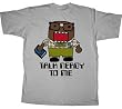 Domo Talk Nerdy To Me Men's Tee, Silver